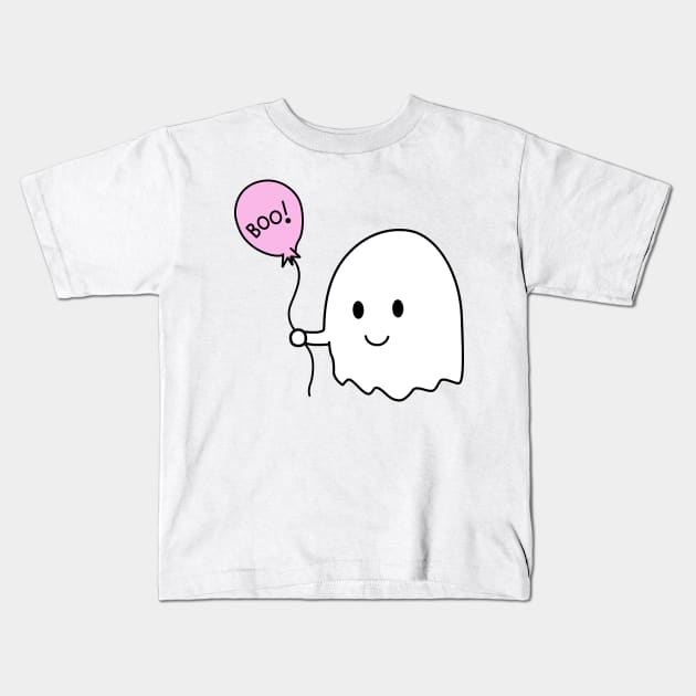 Cute ghost - Boo! Kids T-Shirt by JosanDSGN